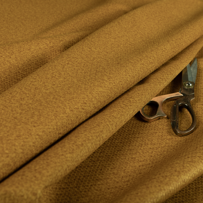 Tanzania Soft Velour Textured Material Golden Yellow Colour Upholstery Fabric CTR-2063 - Made To Measure Curtains