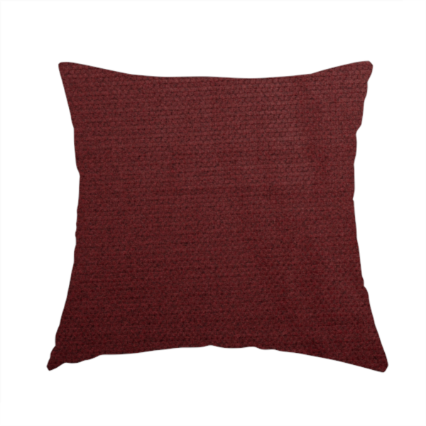 Tanzania Soft Velour Textured Material Red Colour Upholstery Fabric CTR-2064 - Handmade Cushions