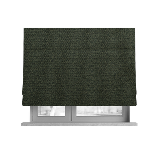 Tanzania Soft Velour Textured Material Moss Green Colour Upholstery Fabric CTR-2068 - Roman Blinds