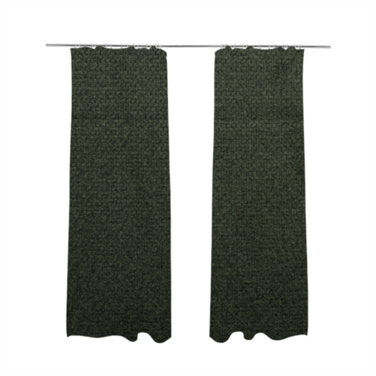 Tanzania Soft Velour Textured Material Moss Green Colour Upholstery Fabric CTR-2068 - Made To Measure Curtains