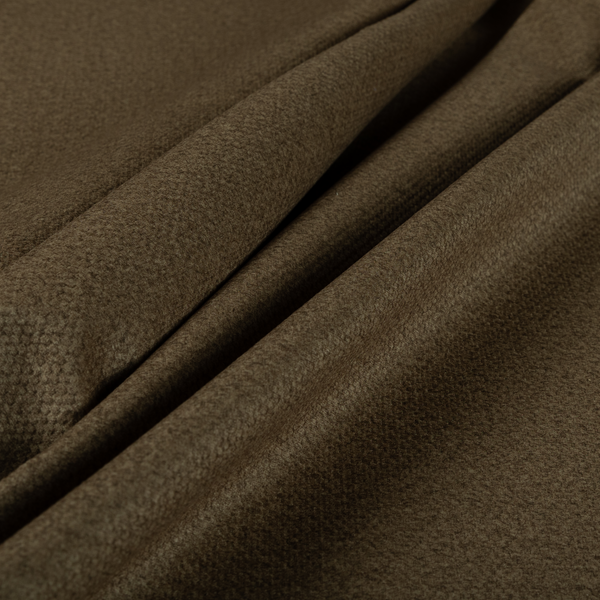 Tanzania Soft Velour Textured Material Mocha Brown Colour Upholstery Fabric CTR-2069 - Roman Blinds