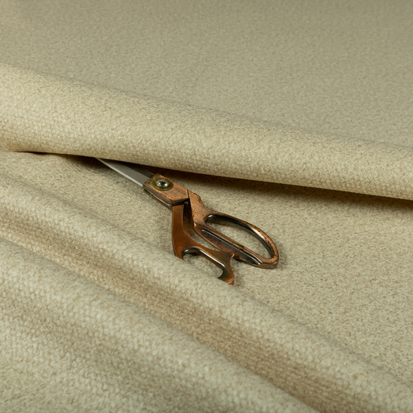 Tanzania Soft Velour Textured Material Cream Colour Upholstery Fabric CTR-2070 - Handmade Cushions