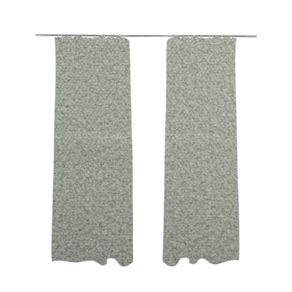 Tanzania Soft Velour Textured Material Cloud Silver Colour Upholstery Fabric CTR-2071 - Made To Measure Curtains