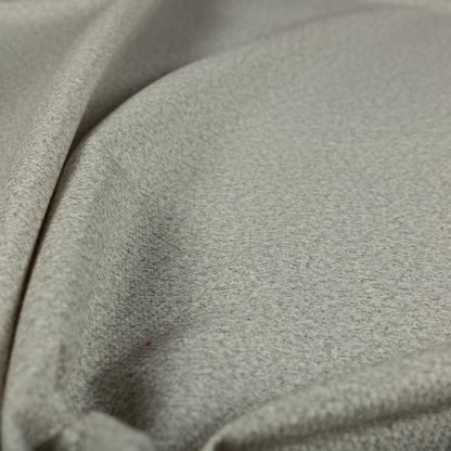 Tanzania Soft Velour Textured Material Cloud Silver Colour Upholstery Fabric CTR-2071