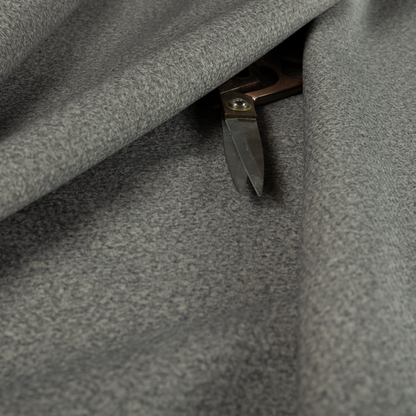 Tanzania Soft Velour Textured Material Ash Silver Colour Upholstery Fabric CTR-2072 - Made To Measure Curtains