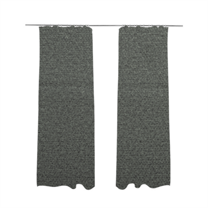 Tanzania Soft Velour Textured Material Smoke Grey Colour Upholstery Fabric CTR-2073 - Made To Measure Curtains