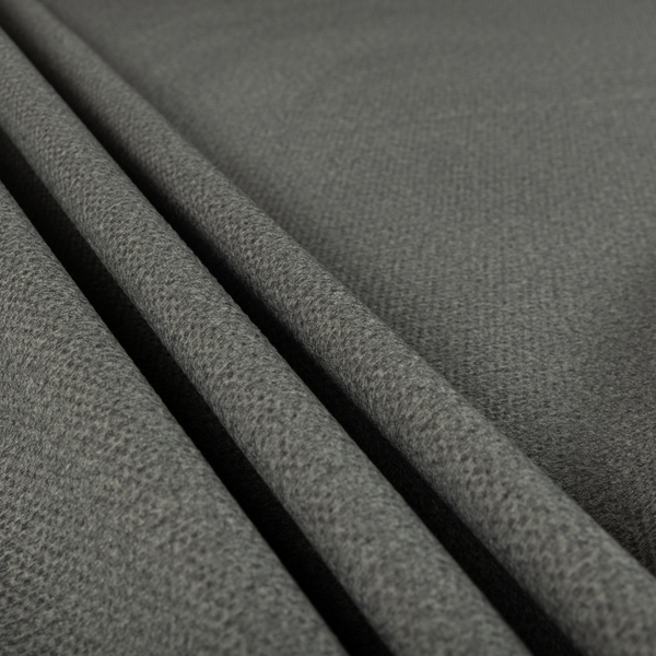 Tanzania Soft Velour Textured Material Smoke Grey Colour Upholstery Fabric CTR-2073 - Made To Measure Curtains