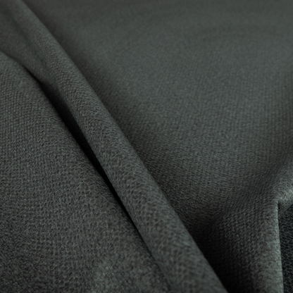 Tanzania Soft Velour Textured Material Iron Grey Colour Upholstery Fabric CTR-2074