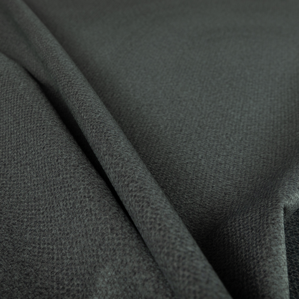 Tanzania Soft Velour Textured Material Iron Grey Colour Upholstery Fabric CTR-2074 - Made To Measure Curtains