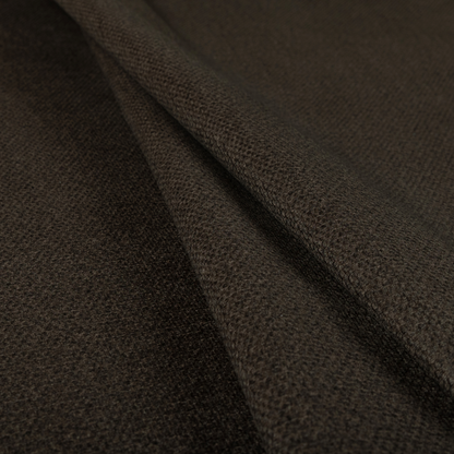 Tanzania Soft Velour Textured Material Chocolate Brown Colour Upholstery Fabric CTR-2076 - Roman Blinds