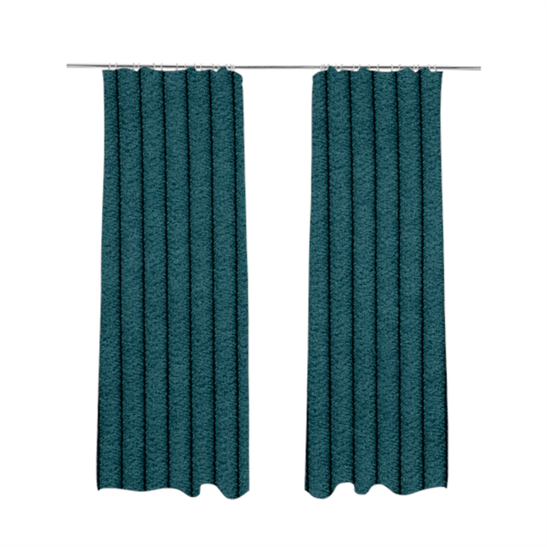 Tromso Pencil Thin Striped Teal Corduroy Upholstery Fabric CTR-2092 - Made To Measure Curtains