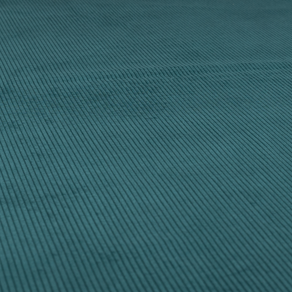 Tromso Pencil Thin Striped Teal Corduroy Upholstery Fabric CTR-2092 - Made To Measure Curtains