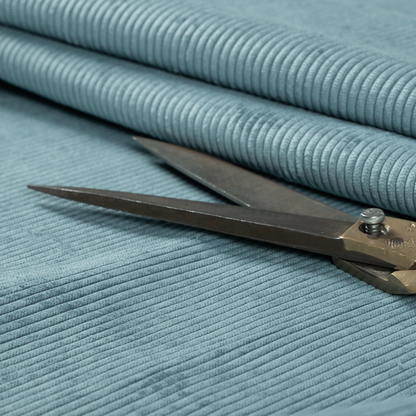 Tromso Pencil Thin Striped Light Blue Corduroy Upholstery Fabric CTR-2093 - Made To Measure Curtains