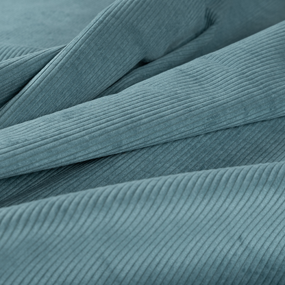 Tromso Pencil Thin Striped Light Blue Corduroy Upholstery Fabric CTR-2093 - Roman Blinds