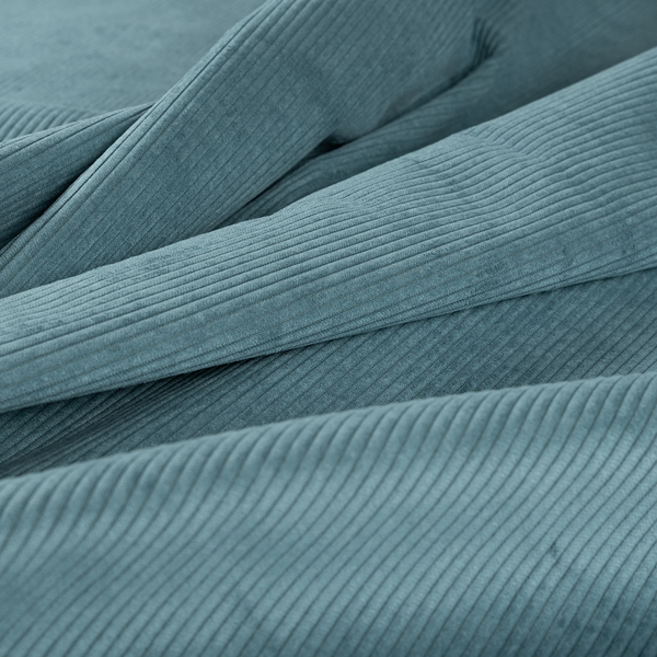 Tromso Pencil Thin Striped Light Blue Corduroy Upholstery Fabric CTR-2093 - Made To Measure Curtains