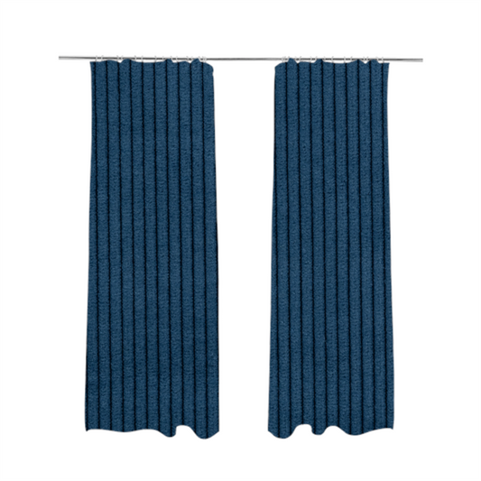 Tromso Pencil Thin Striped Navy Blue Corduroy Upholstery Fabric CTR-2094 - Made To Measure Curtains