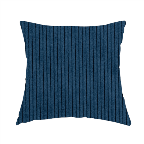 Tromso Pencil Thin Striped Navy Blue Corduroy Upholstery Fabric CTR-2094 - Handmade Cushions