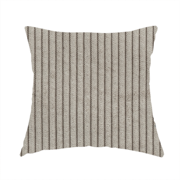 Tromso Pencil Thin Striped Light Brown Corduroy Upholstery Fabric CTR-2096 - Handmade Cushions