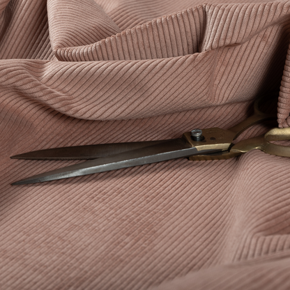 Tromso Pencil Thin Striped Pink Corduroy Upholstery Fabric CTR-2097 - Made To Measure Curtains