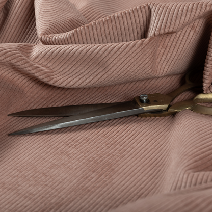 Tromso Pencil Thin Striped Pink Corduroy Upholstery Fabric CTR-2097 - Handmade Cushions