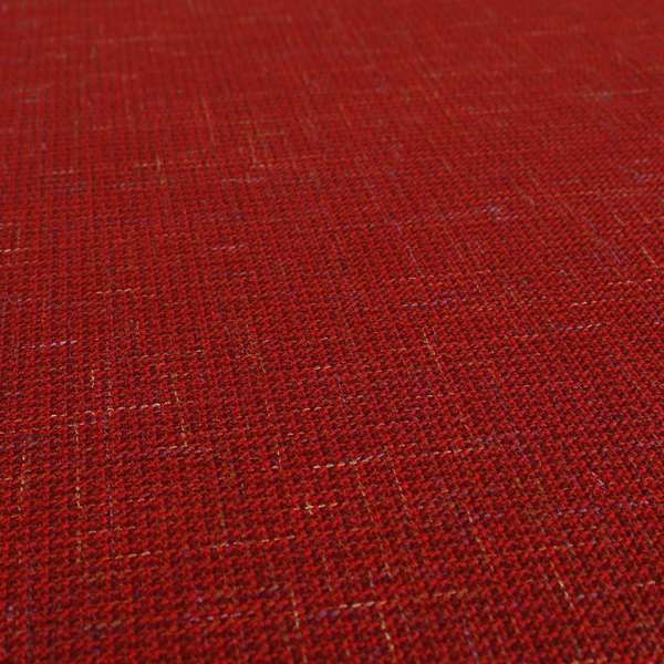 Byron Thick Durable Weave Red Colour Furnishing Fabrics CTR-21 - Roman Blinds