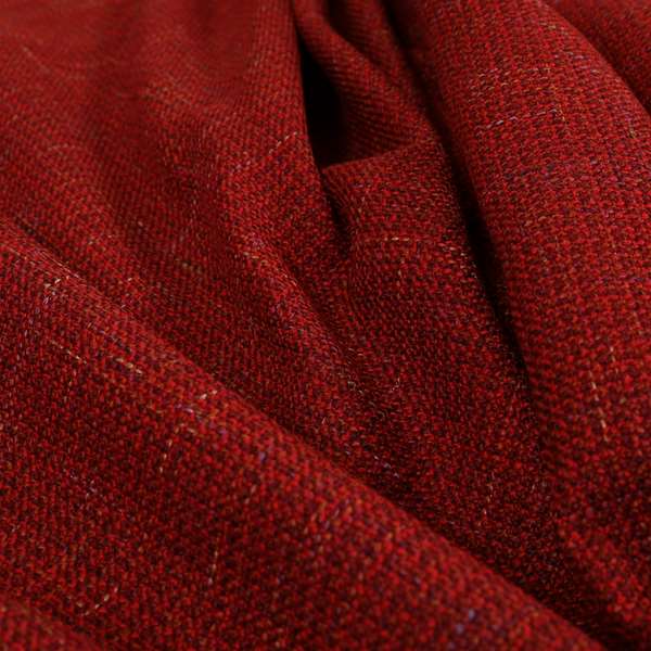 Byron Thick Durable Weave Red Colour Furnishing Fabrics CTR-21 - Roman Blinds