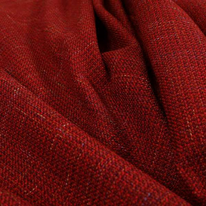 Byron Thick Durable Weave Red Colour Furnishing Fabrics CTR-21 - Roman Blinds