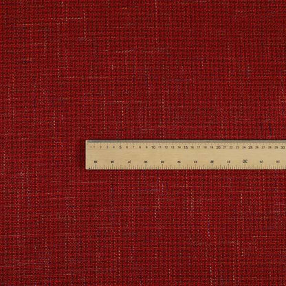 Byron Thick Durable Weave Red Colour Furnishing Fabrics CTR-21 - Roman Blinds