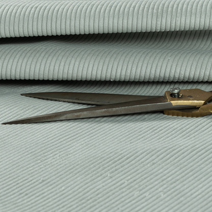 Tromso Pencil Thin Striped Silver Corduroy Upholstery Fabric CTR-2101 - Handmade Cushions