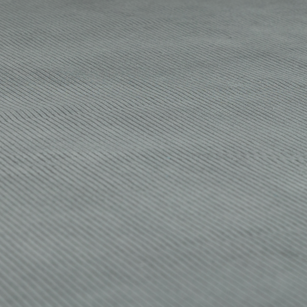 Tromso Pencil Thin Striped Grey Corduroy Upholstery Fabric CTR-2102