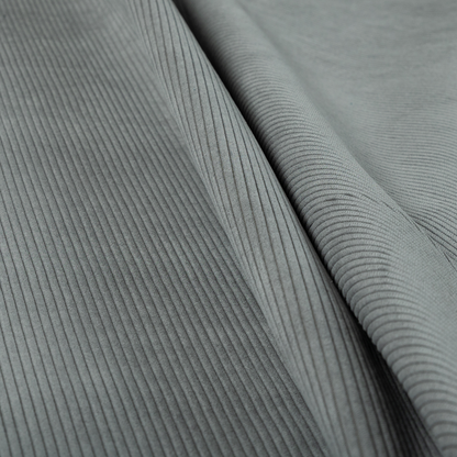 Tromso Pencil Thin Striped Grey Corduroy Upholstery Fabric CTR-2102 - Roman Blinds