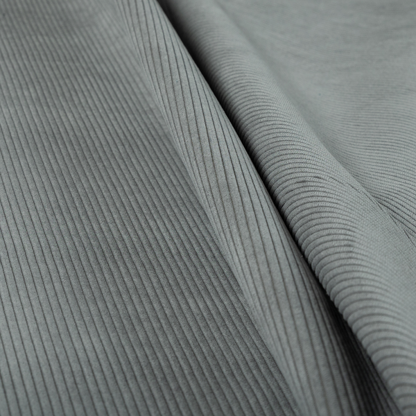 Tromso Pencil Thin Striped Grey Corduroy Upholstery Fabric CTR-2102 - Made To Measure Curtains