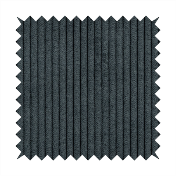 Tromso Pencil Thin Striped Charcoal Grey Corduroy Upholstery Fabric CTR-2103 - Roman Blinds