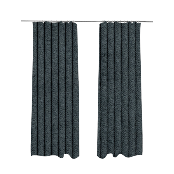 Tromso Pencil Thin Striped Charcoal Grey Corduroy Upholstery Fabric CTR-2103 - Made To Measure Curtains