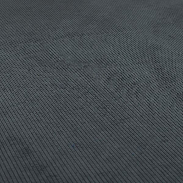 Tromso Pencil Thin Striped Charcoal Grey Corduroy Upholstery Fabric CTR-2103 - Roman Blinds