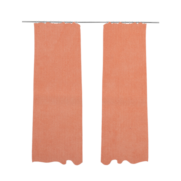 Maputo Flat Soft Chenille Orange Colour Upholstery Fabric CTR-2105 - Made To Measure Curtains