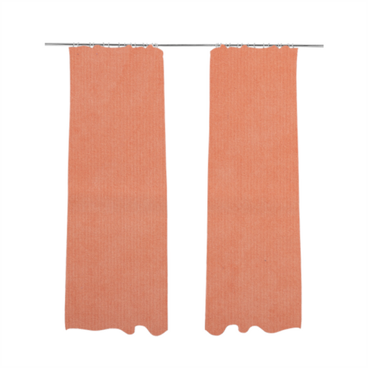 Maputo Flat Soft Chenille Orange Colour Upholstery Fabric CTR-2105 - Made To Measure Curtains