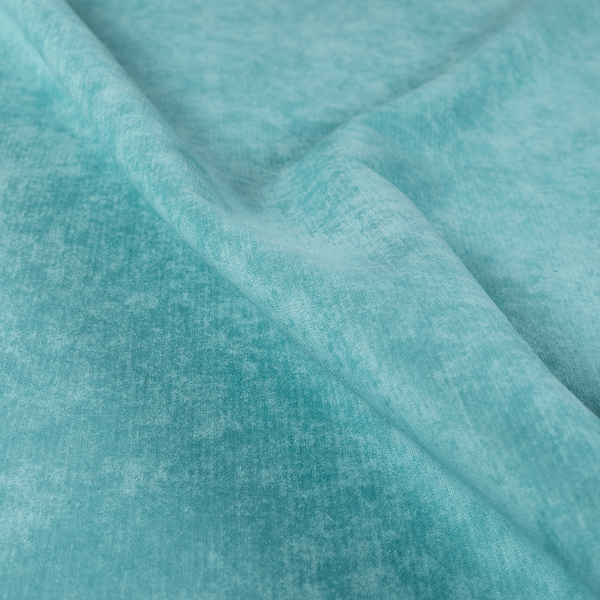 Maputo Flat Soft Chenille Teal Colour Upholstery Fabric CTR-2107 - Roman Blinds