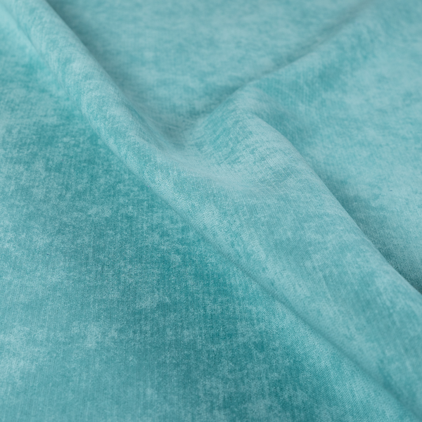 Maputo Flat Soft Chenille Teal Colour Upholstery Fabric CTR-2107