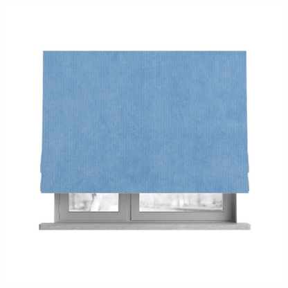 Maputo Flat Soft Chenille Blue Colour Upholstery Fabric CTR-2108 - Roman Blinds