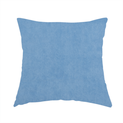 Maputo Flat Soft Chenille Blue Colour Upholstery Fabric CTR-2108 - Handmade Cushions