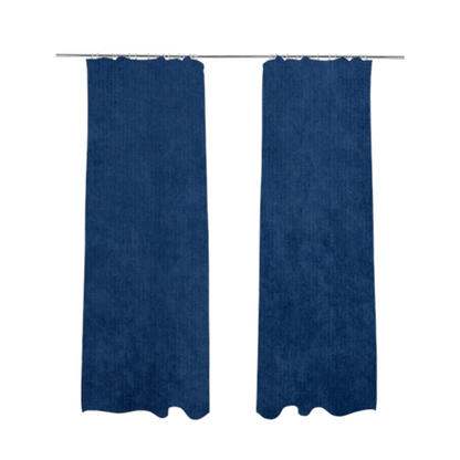 Maputo Flat Soft Chenille Navy Blue Colour Upholstery Fabric CTR-2109 - Made To Measure Curtains