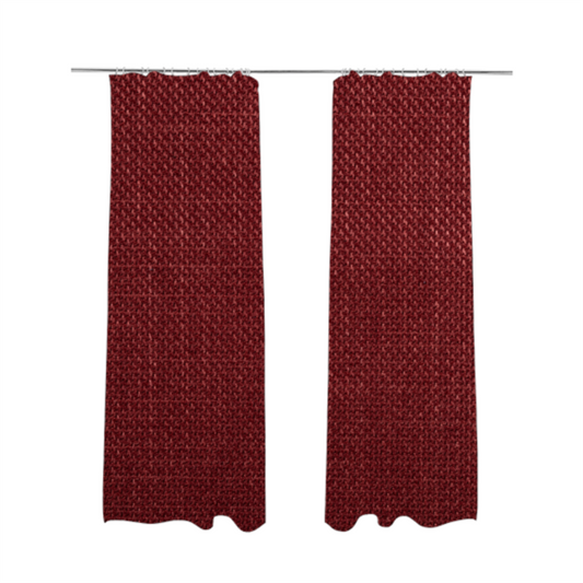 Narvik Weave Textured Water Repellent Treated Material Red Colour Upholstery Fabric CTR-2110 - Made To Measure Curtains