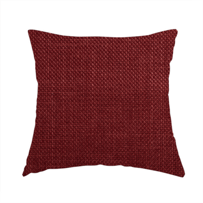 Narvik Weave Textured Water Repellent Treated Material Red Colour Upholstery Fabric CTR-2110 - Handmade Cushions