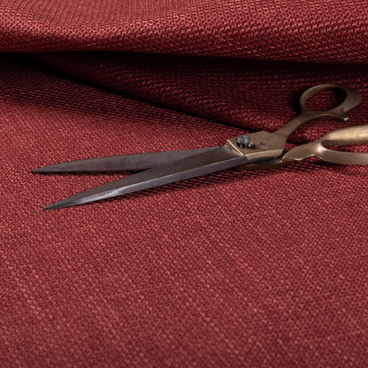 Narvik Weave Textured Water Repellent Treated Material Red Colour Upholstery Fabric CTR-2110 - Handmade Cushions