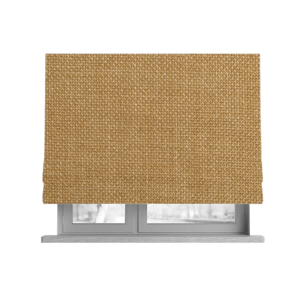 Narvik Weave Textured Water Repellent Treated Material Yellow Colour Upholstery Fabric CTR-2113 - Roman Blinds