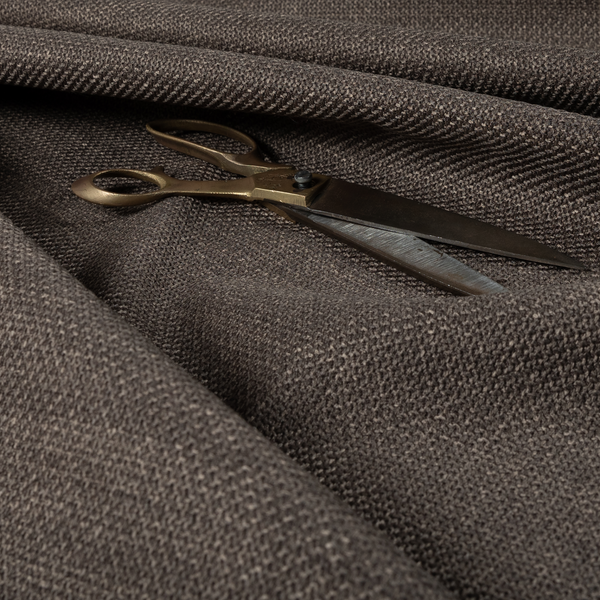 Narvik Weave Textured Water Repellent Treated Material Brown Colour Upholstery Fabric CTR-2114 - Roman Blinds