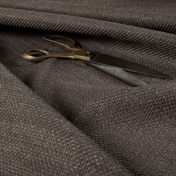 Narvik Weave Textured Water Repellent Treated Material Brown Colour Upholstery Fabric CTR-2114