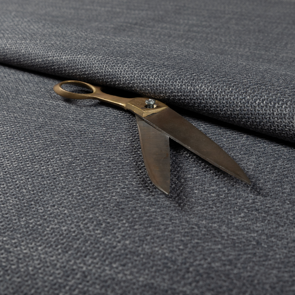 Narvik Weave Textured Water Repellent Treated Material Grey Charcoal Colour Upholstery Fabric CTR-2120 - Roman Blinds