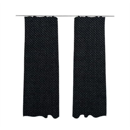 Narvik Weave Textured Water Repellent Treated Material Black Colour Upholstery Fabric CTR-2121 - Made To Measure Curtains